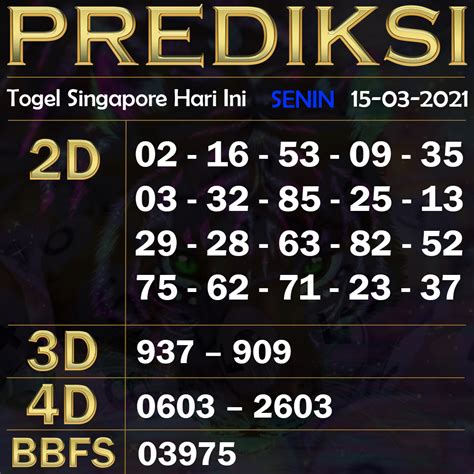 Togel Singapore .